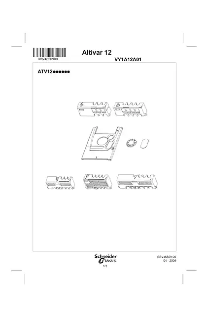 schneider施耐德Instruction Sheet Plastic parts kit - VY1A12A01
